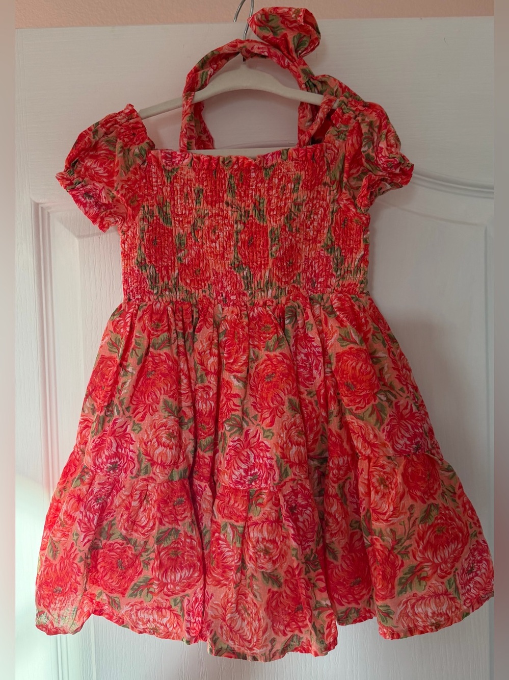Floral Smocked Sundress & Headband